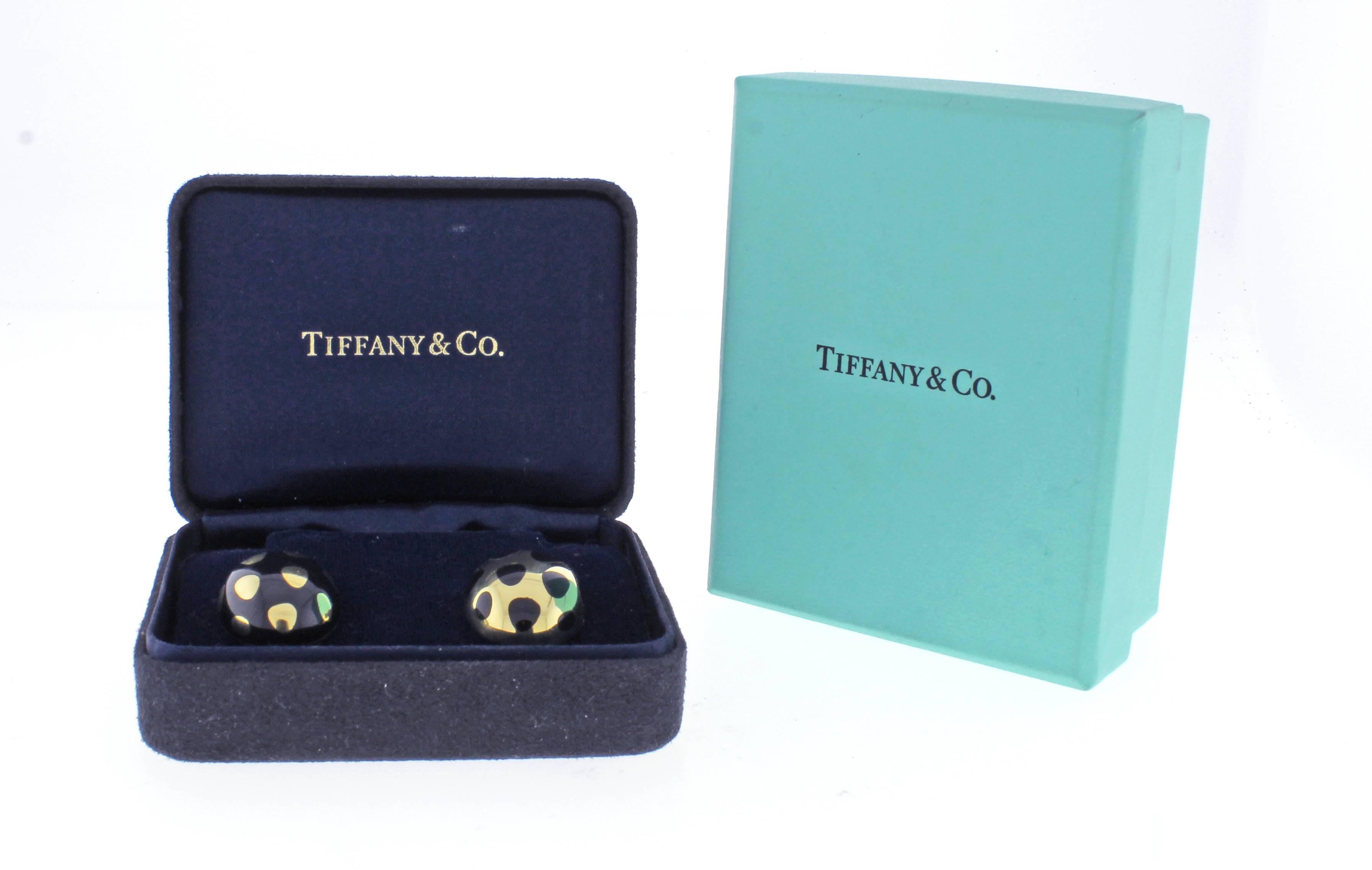 Tiffany & Co. Positive Negative Jade Earrings In Excellent Condition In Bethesda, MD