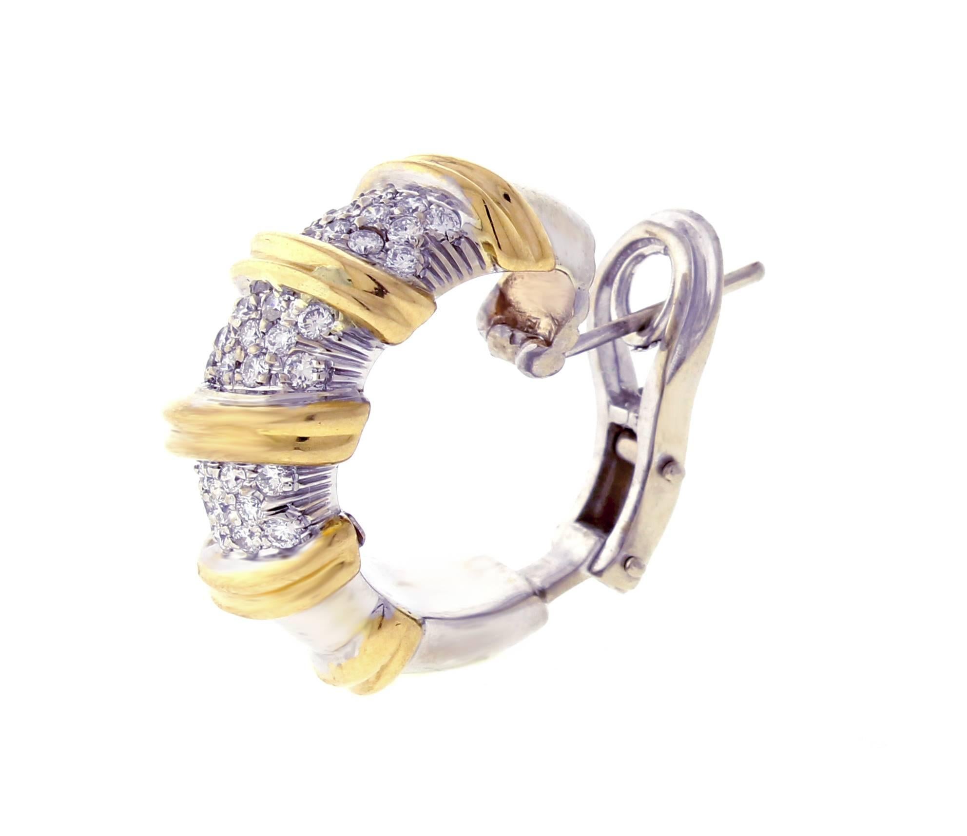 Roberto Coin’s Nabucco Diamond Hopp Earrings In Excellent Condition In Bethesda, MD