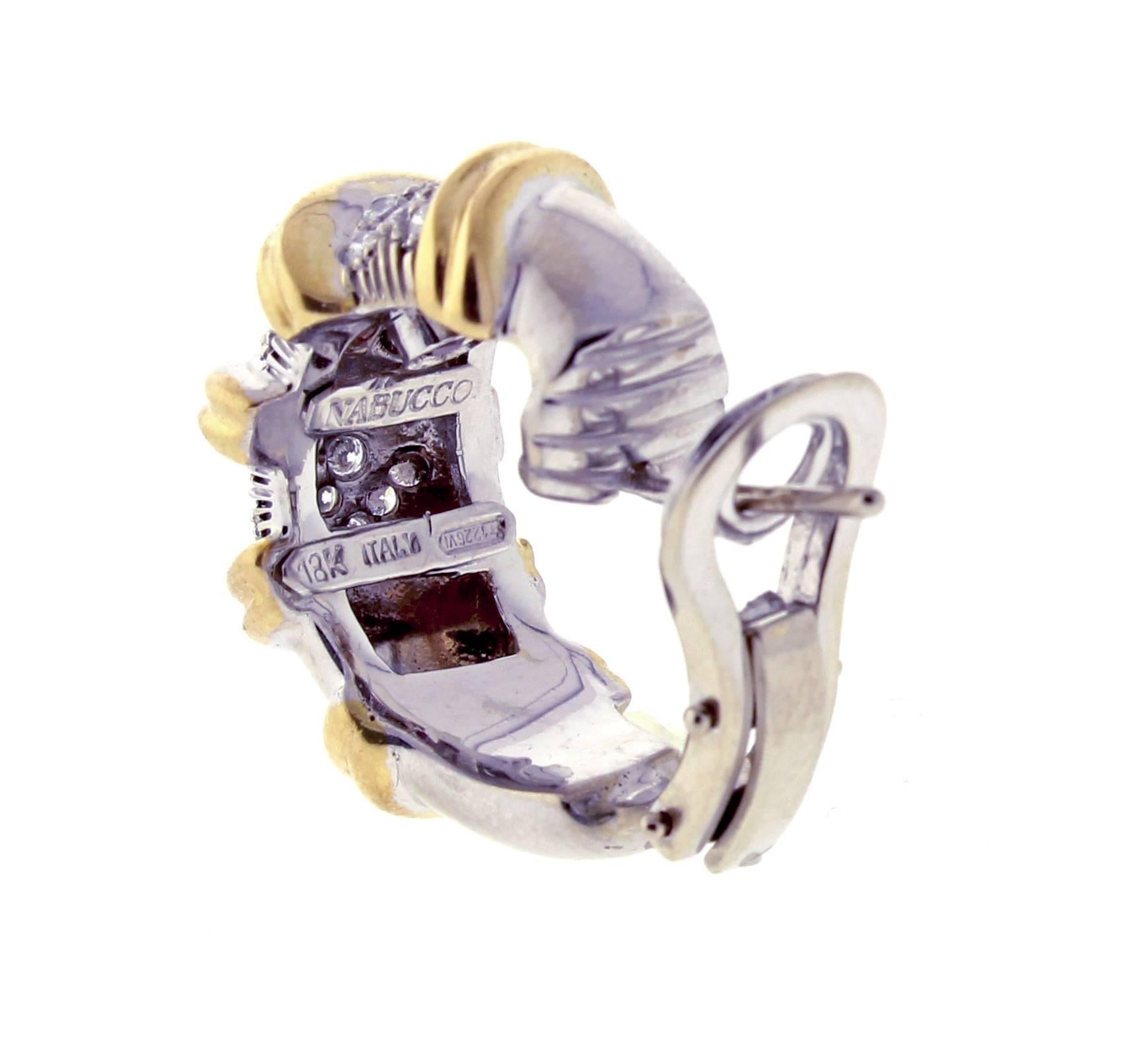 Men's Roberto Coin’s Nabucco Diamond Hopp Earrings