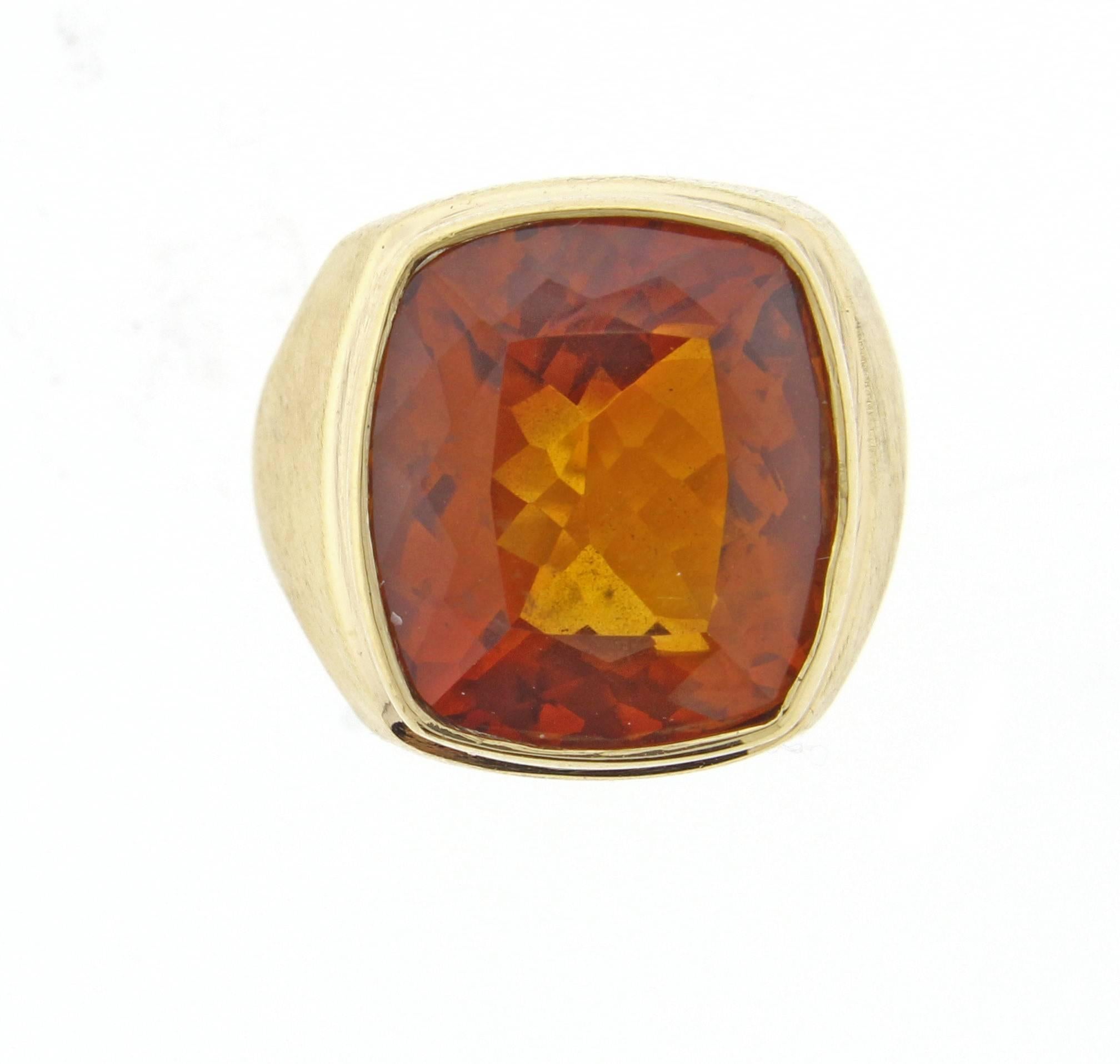 Burle-Marx Citrine Ring In Excellent Condition For Sale In Bethesda, MD