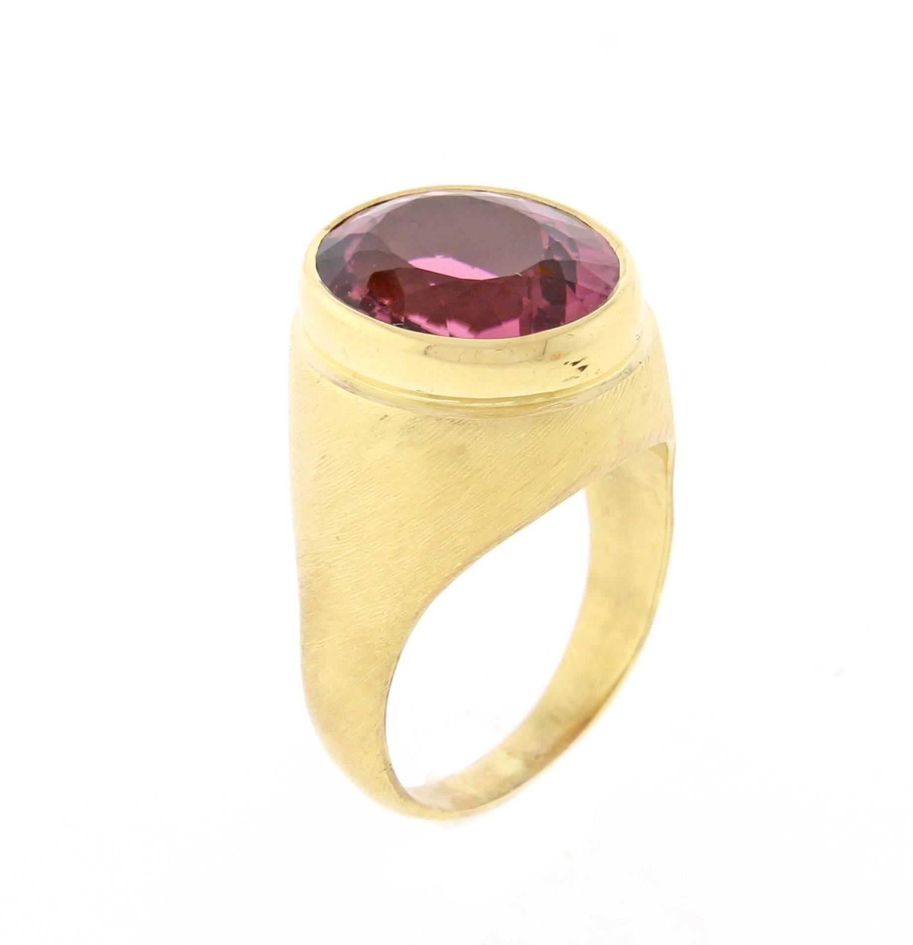 Burle-Marx Pink Tourmaline Ring In Excellent Condition For Sale In Bethesda, MD