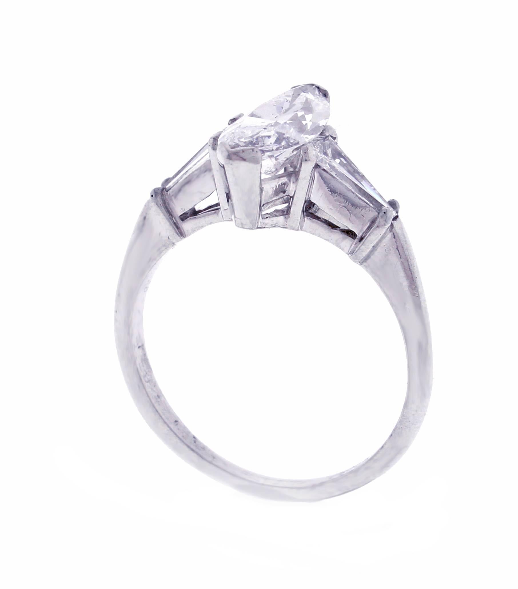Marquise Cut 1.80 carat D-VS2 Marquise Diamond Ring