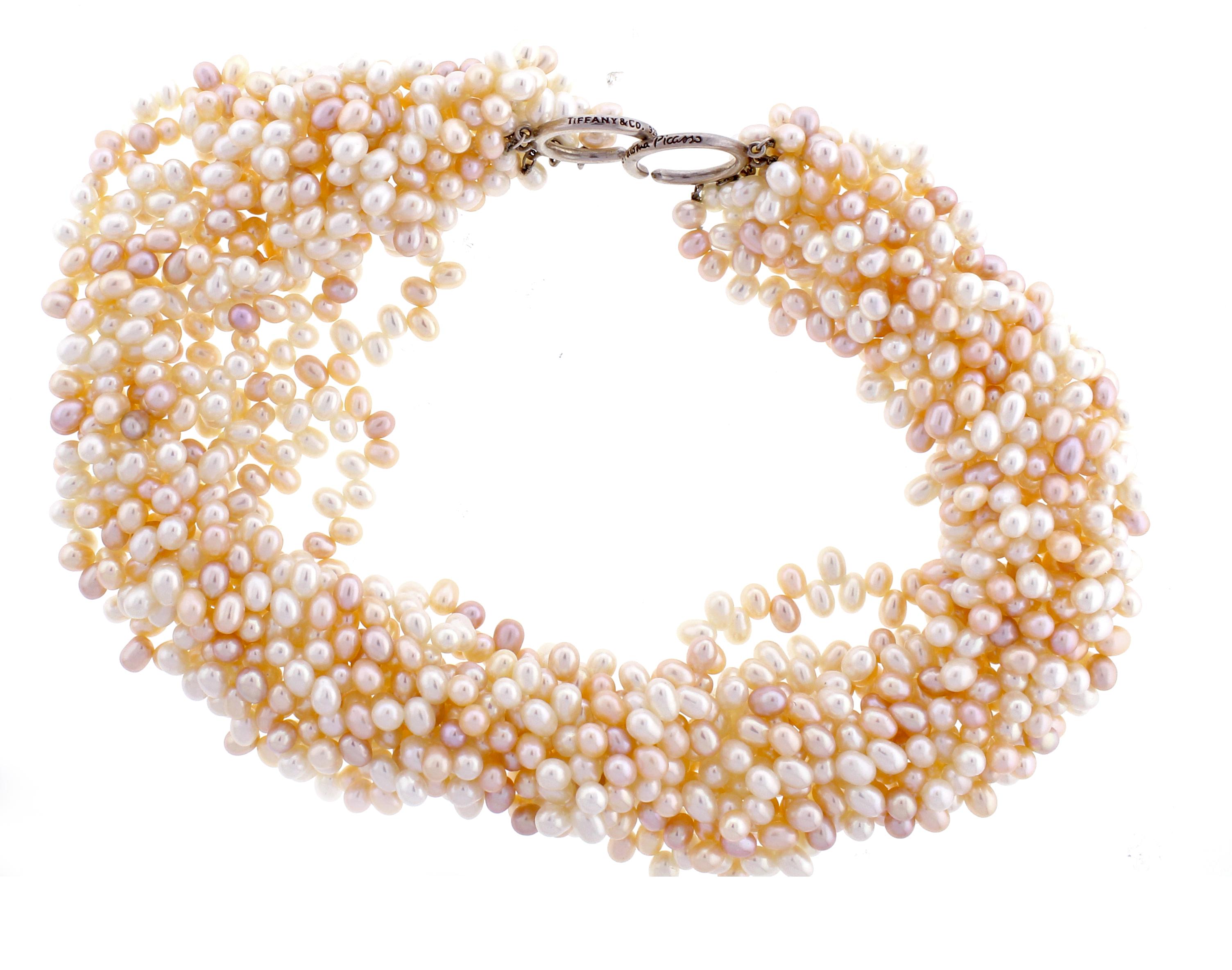 Tiffany & Co. Paloma Picasso Multi-Strand Pearl Torsade Necklace In Excellent Condition In Bethesda, MD