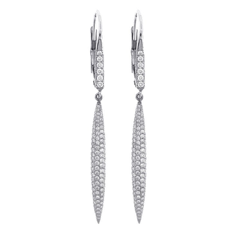 Pampillonia Diamond Drop Earrings For Sale