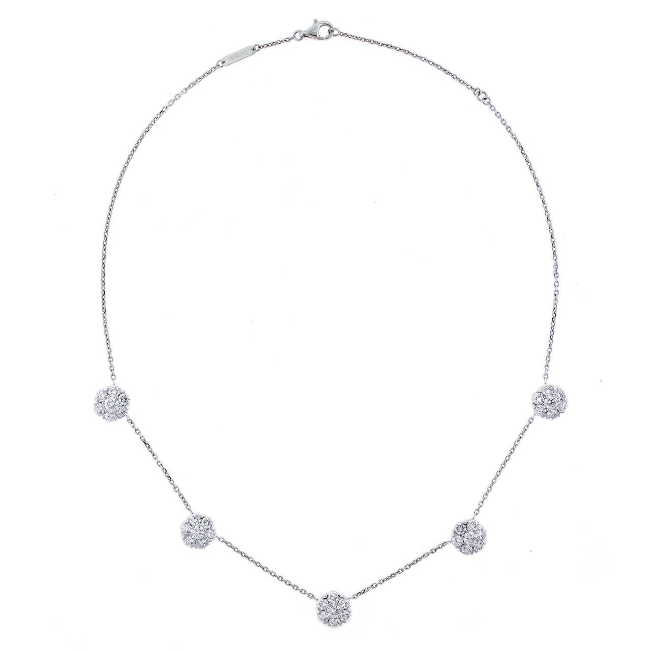 Van Cleef & Arpels Diamond Gold Fleurette Necklace