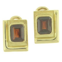 Burle-Marx Garnet Gold Earrings 7