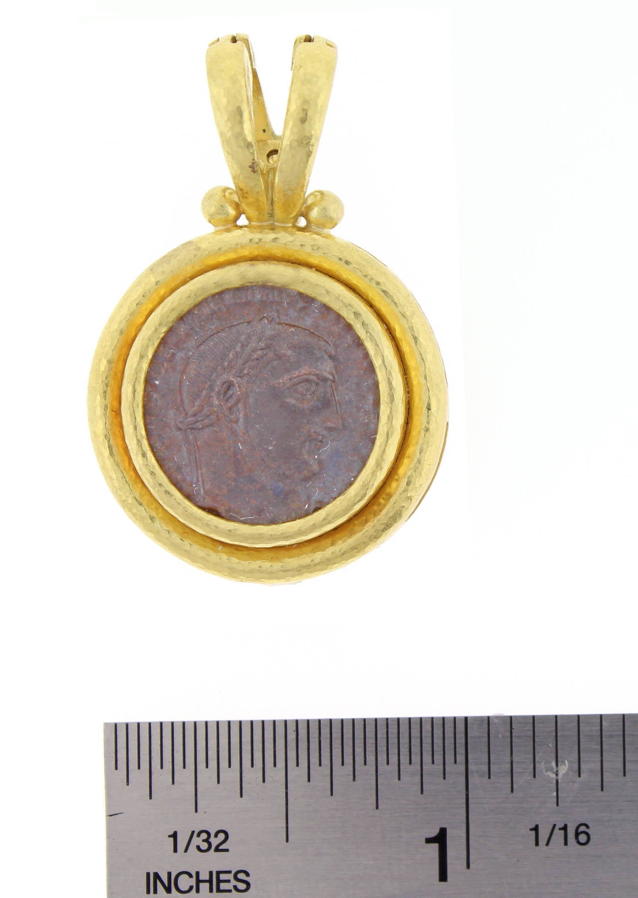 Elizabeth Locke Antique Coin Gold Pendant In Excellent Condition In Bethesda, MD