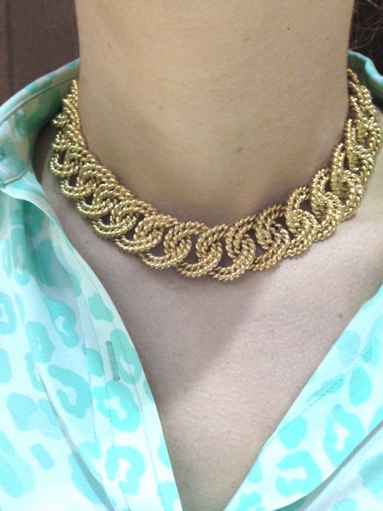Verdura Gold Choker Necklace In Excellent Condition In Bethesda, MD