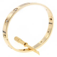 Cartier 10 Diamond Gold Love Bracelet