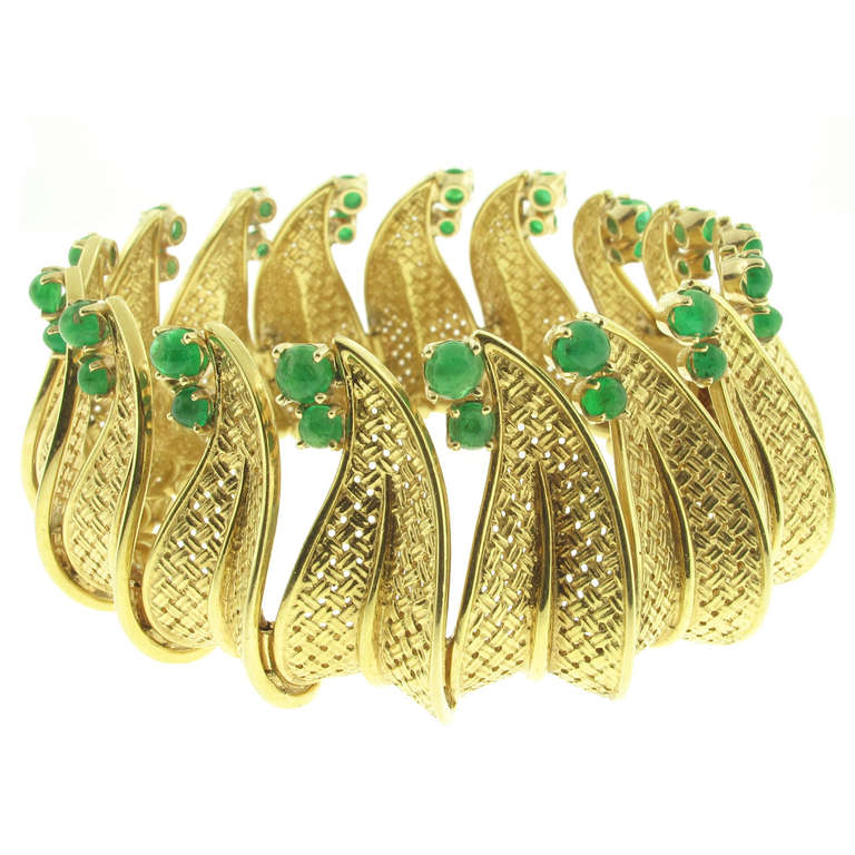 Ruser Emerald Gold Bracelet