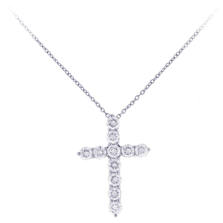 Tiffany & Co. Diamond Cross Necklace