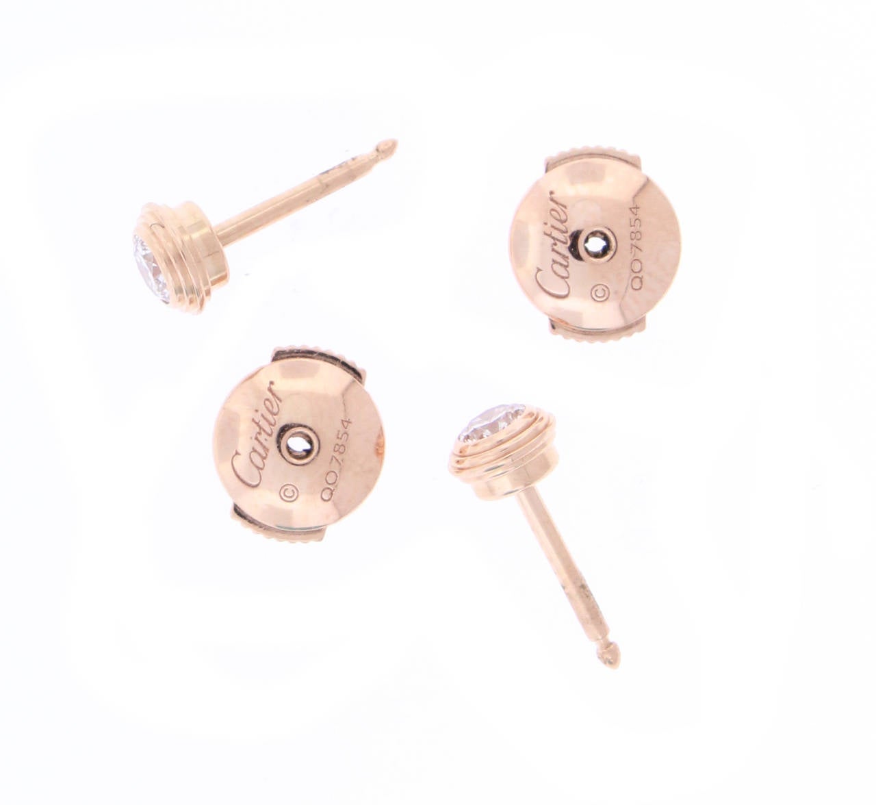 Cartier Diamants Legers Diamond Gold Stud Earrings