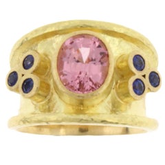 Elizabeth Locke Pink Spinel Sapphire Gold Ring