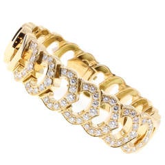 Cartier C de Cartier Diamond Gold Link Bracelet