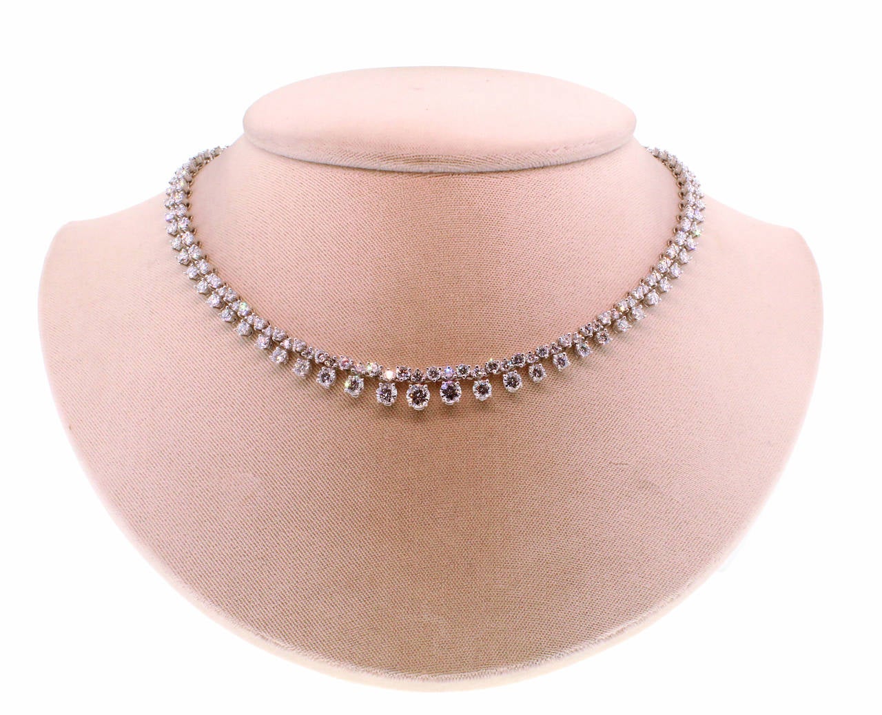 Kurt Wayne 15 Carat Diamond Platinum Necklace In Excellent Condition In Bethesda, MD