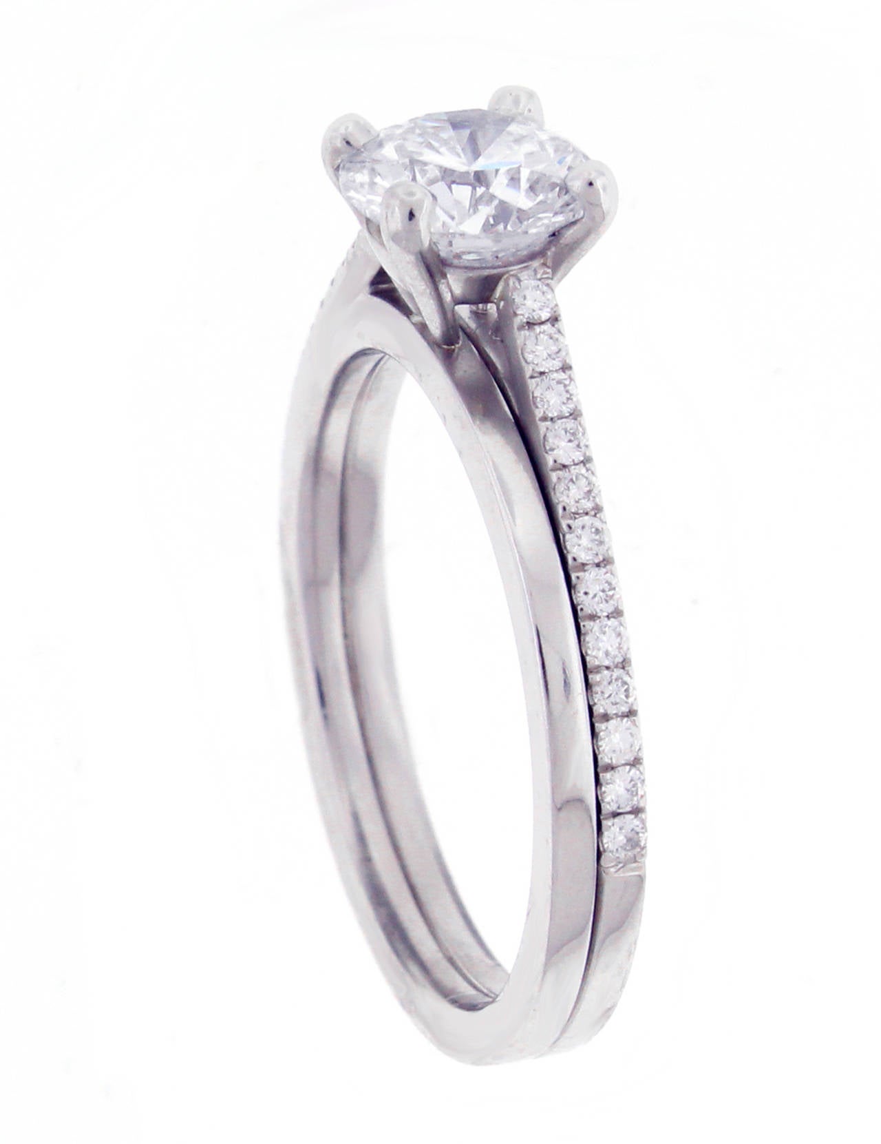 This De Beers Diamond Promise Ring features a .75 carat diamond, color grade 