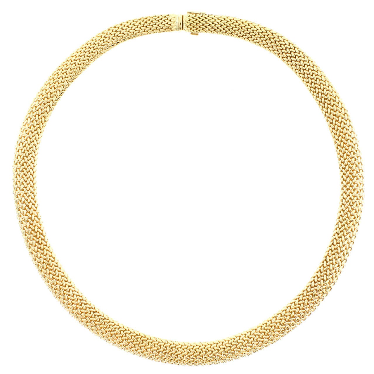 Tiffany and Co.Somerset Gold Mesh Necklace at 1stDibs | tiffany ...