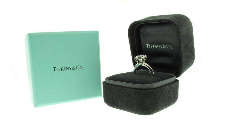 Modern Tiffany & Co. 2.25ct  Diamond Platinum Solitaire Ring