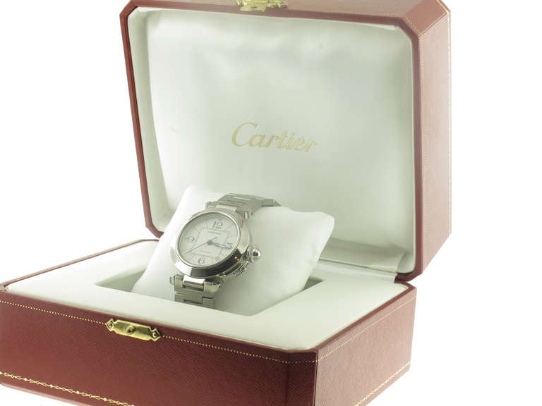 Cartier Stainless Steel Pasha Automatic Wristwatch with Date In New Condition In Bethesda, MD