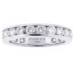 Tiffany & Co. Channel Set Diamond Platinum Band 8