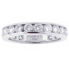 Tiffany & Co. Channel Set Diamond Platinum Band