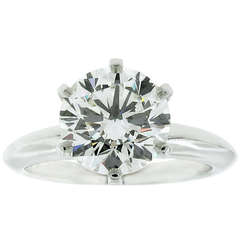 Tiffany & Co. 2.25ct  Diamond Platinum Solitaire Ring