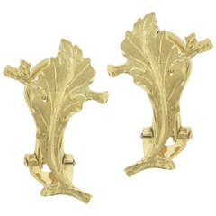 Buccellati Gold Leaf Earrings