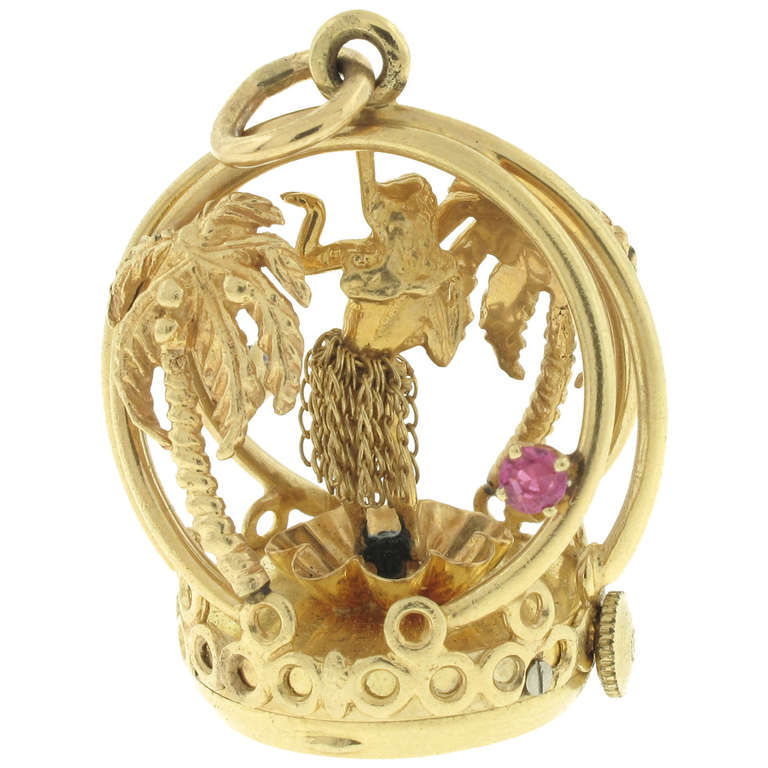 Henry Dankner Gold Living Charm: Hawaiian Hula Dancer