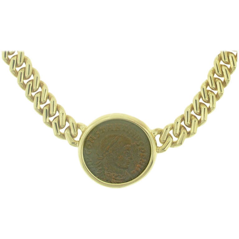 Bulgari Gold Coin Necklace: Constantine the Great
