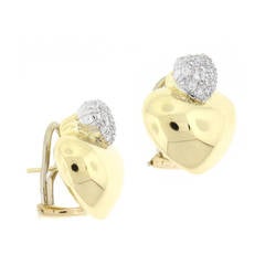 Marlene Stowe Double Heart Diamond Gold Earrings 5