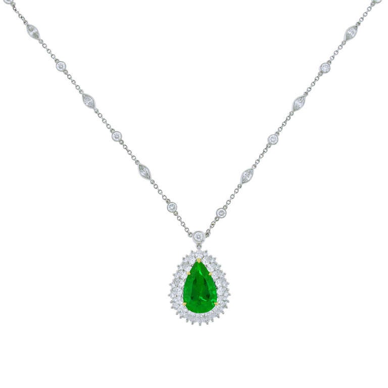 Tiffany & Co. Important Emerald Diamond Necklace