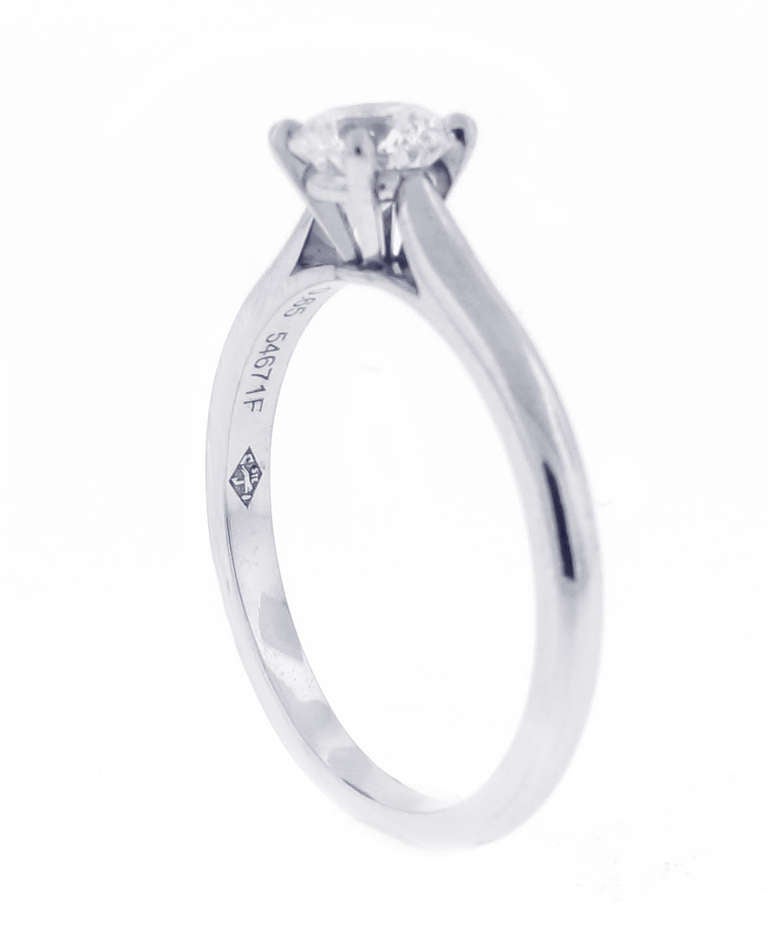 Modern Cartier .70 Diamond Engagement Ring