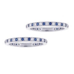 Tiffany & Co. Legacy Platinum Sapphire and Diamond Bands