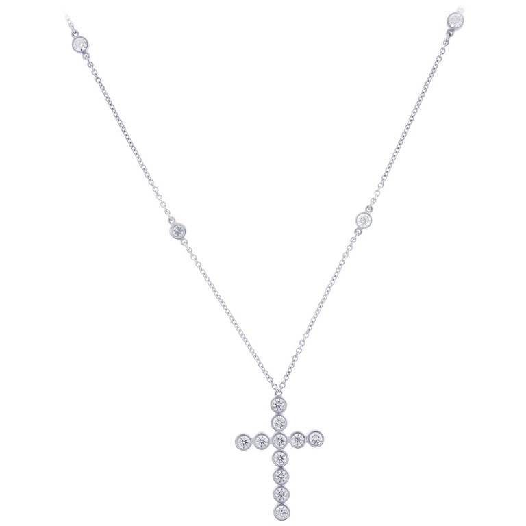 Tiffany & Co. Diamond Cross Pendant