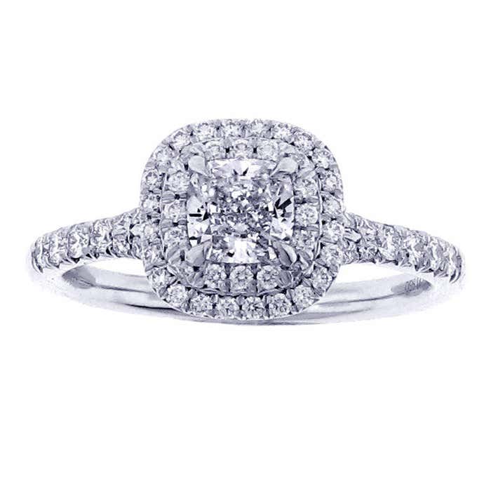 Tiffany and Co. Diamond Platinum Soleste Ring .54 Carats at 1stDibs ...