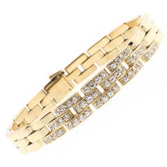 Cartier  Maillon ​Panthère Diamond Gold Link Bracelet