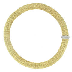 Roberto Coin Gold Necklace with Diamond Clasp