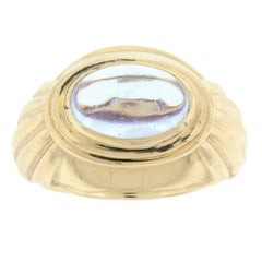 Boucheron Cabochon Aquamarine Gold Ring