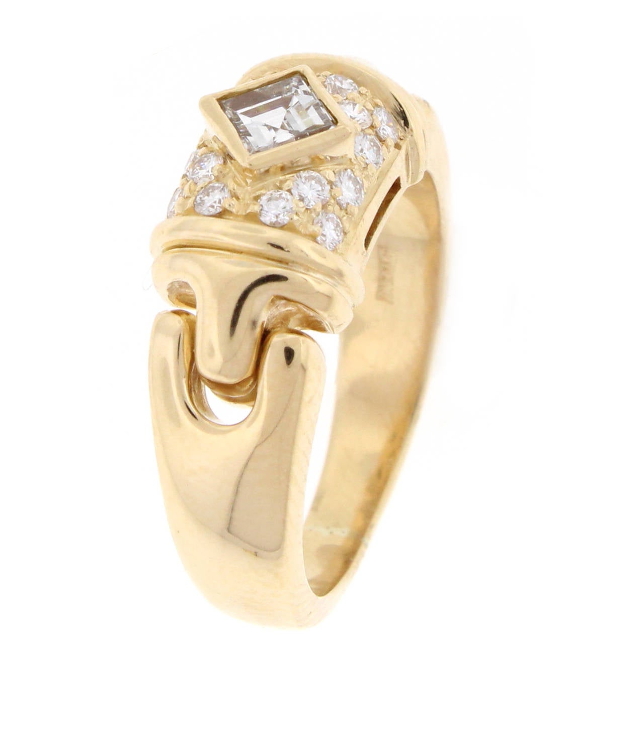 Women's Bulgari Square Diamond Ring