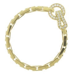 Cartier Diamond Gold Agrafe Bracelet
