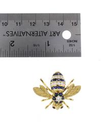 Rosenthal Sapphire Diamond Gold Large Bee Brooch