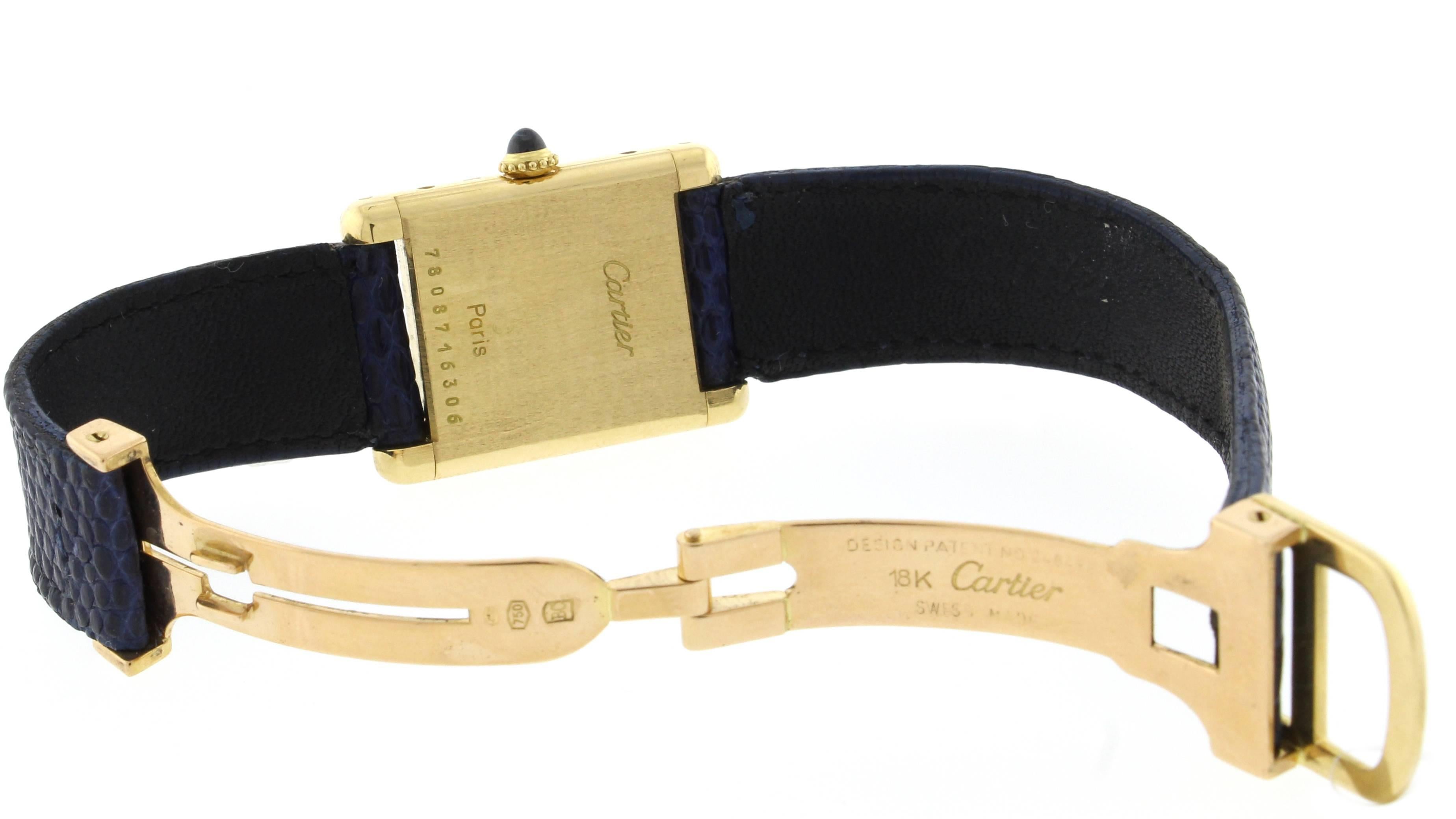  Cartier yellow gold Tank Louis Wristwatch In Excellent Condition In Bethesda, MD