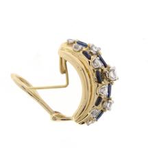 Oscar Heyman Sapphire Diamond Gold Earrings