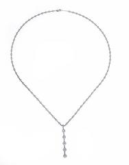Tiffany & Co. Jazz T-Drop Diamond Platinum Necklace
