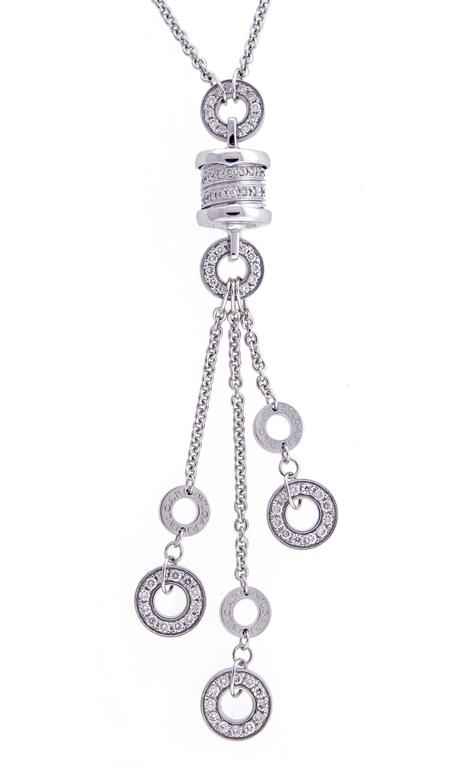 Bulgari B Zero1 Diamond Gold Lariat Necklace At 1stdibs