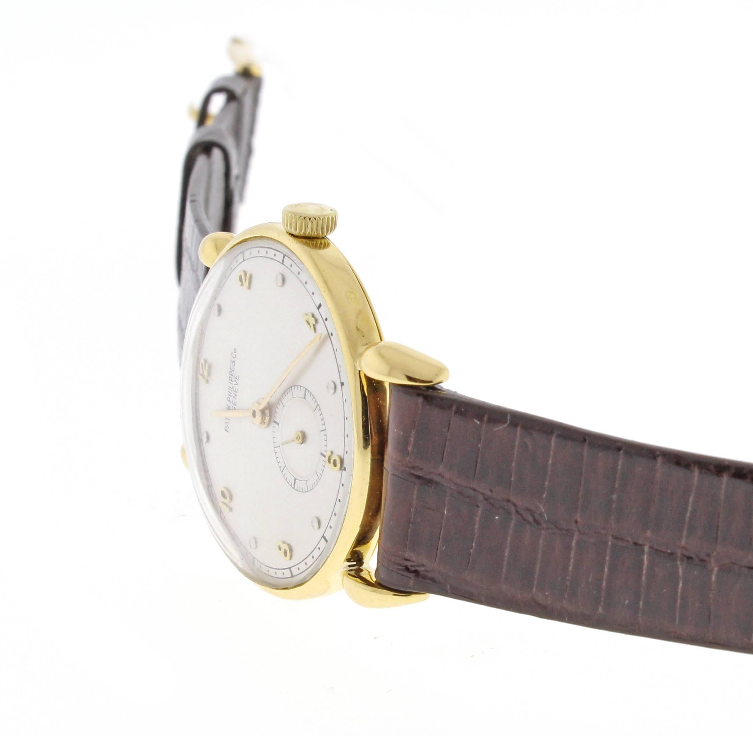 Patek Philippe Yellow Gold Calatrava Wristwatch Ref 1461 In Excellent Condition In Bethesda, MD