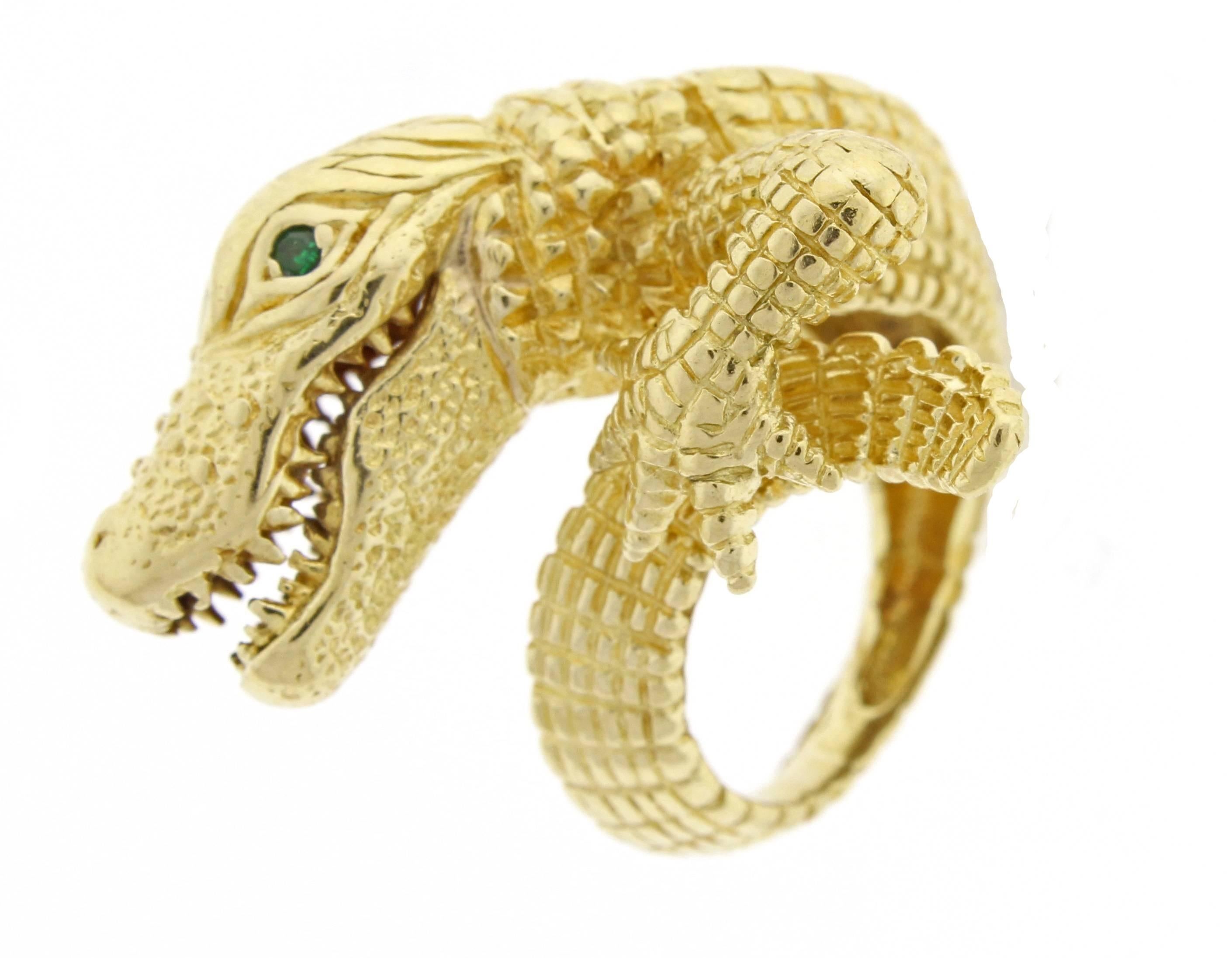Kurt Wayne Gold Alligator Ring im Zustand „Hervorragend“ in Bethesda, MD