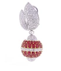 Ruby and Diamond Earrings