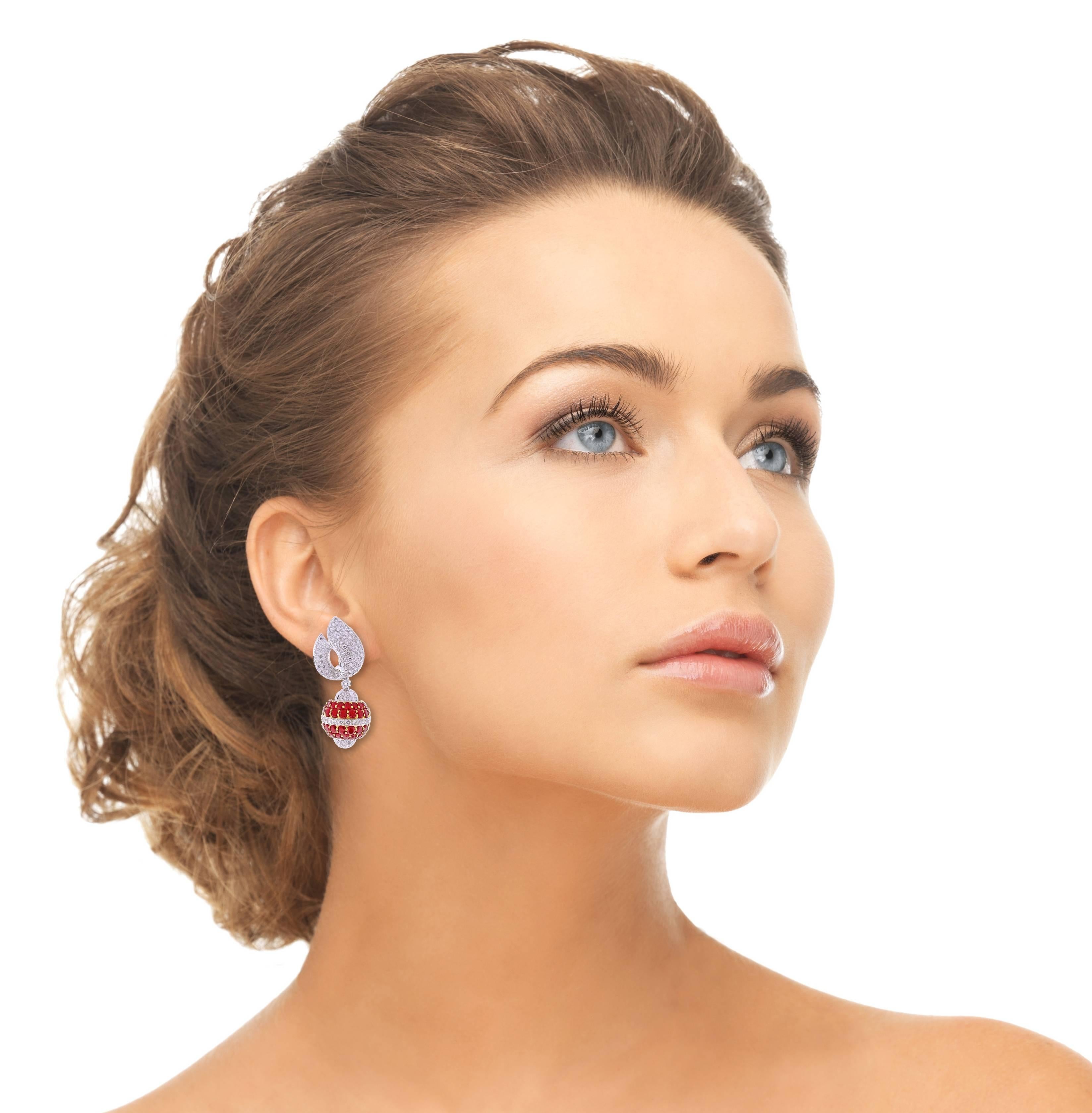 Ruby and Diamond Earrings 1