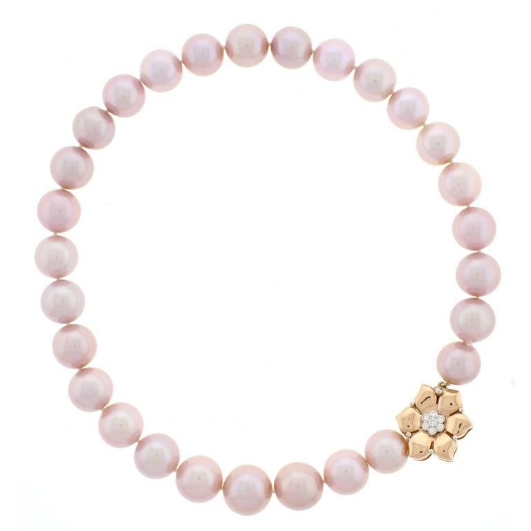 hot pink pearl necklace